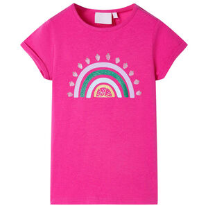 T-shirt pour enfants rose fonc&eacute; 116