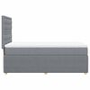 vidaXL Sommier &agrave; lattes de lit avec matelas Gris clair 100x200cm Tissu