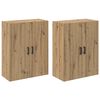 vidaXL Armoire Murale 2 pcs Ch&ecirc;ne artisanal 69,5 x 34 x 90 cm