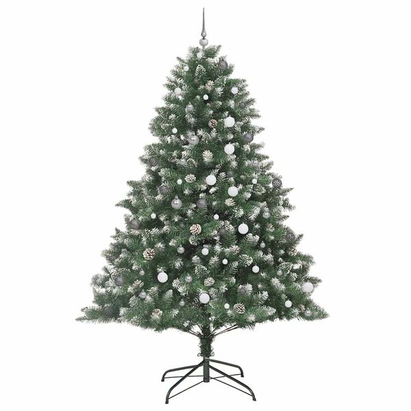 vidaXL Sapin de No&euml;l artificiel Vert 240 cm PVC, plastique et acier