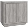 vidaXL Buffet sonoma gris 80x34x75 cm bois d'ing&eacute;nierie