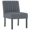 vidaXL Fauteuil sans accoudoirs gris fonc&eacute; velours