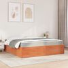 vidaXL Lit avec matelas cire marron 180x200 cm bois massif de pin