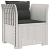 vidaXL Fauteuil 1 place avec coussins look rotin PP Blanc