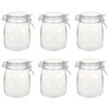 vidaXL Pots en verre avec serrure 6 pcs 1 L