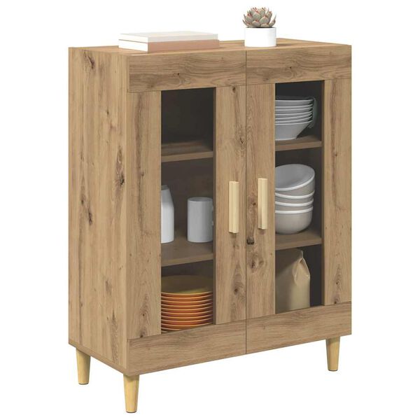 vidaXL Buffet Ch&ecirc;ne artisanal 69,5 x 34 x 90 cm Bois d'ing&eacute;nierie