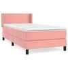 vidaXL Sommier &agrave; lattes de lit avec matelas Rose 90x190 cm Velours