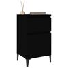 vidaXL Tables de chevet 2 pcs noir 40x35x70 cm