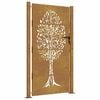 vidaXL Portail de jardin 100x175 cm en acier Corten avec motif arbre