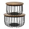 HSM Collection Ensemble de tables basses 2 pcs Maden Rond