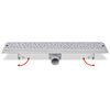 vidaXL Drain de douche lin&eacute;aire 630x140 mm acier inoxydable