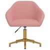 vidaXL Chaises pivotantes à manger lot de 2 rose velours