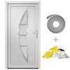 vidaXL Porte d'entr&eacute;e Blanc 98x208 cm PVC