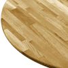 vidaXL Dessus de table Bois de ch&ecirc;ne massif Rond 23 mm 700 mm