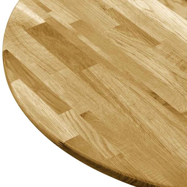 vidaXL Dessus de table Bois de ch&ecirc;ne massif Rond 23 mm 700 mm