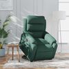 vidaXL Fauteuil inclinable &eacute;lectrique vert fonc&eacute; velours