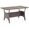 vidaXL Table de jardin Gris 120x70x66 cm R&eacute;sine tress&eacute;e