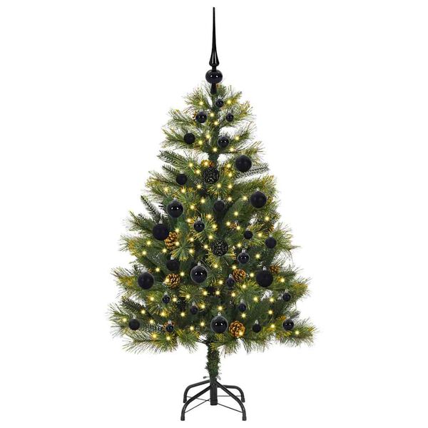 vidaXL Sapin de No&euml;l artificiel avec branches pliables et c&ocirc;nes 120 cm