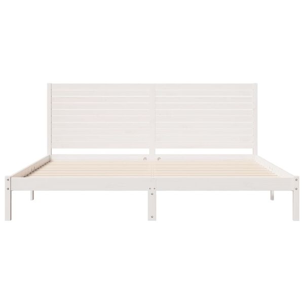 vidaXL Cadre de lit extra long sans matelas 200x210 cm bois massif