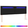 vidaXL T&ecirc;te de lit LED Noir 180 cm Cuir synth&eacute;tique