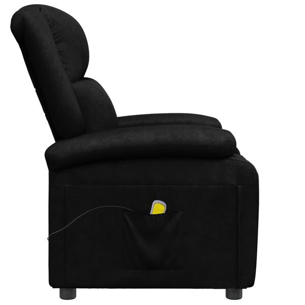 vidaXL Fauteuil de massage Noir Similicuir