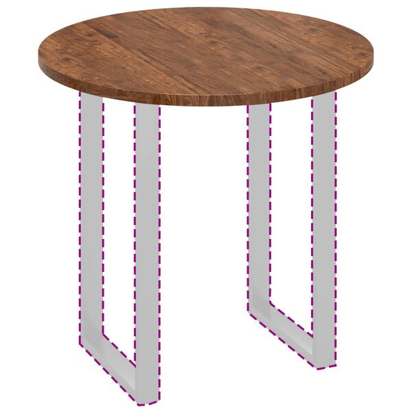 vidaXL Plateau de table Marron Clair &Oslash; 80 x 2,5 cm