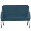 vidaXL Banc Bleu 110x76x80 cm Velours