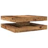 vidaXL Table basse rotative &agrave; 360 degr&eacute;s vieux bois 90x90x34,5 cm