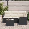 vidaXL Ensemble de canap&eacute; de jardin 5 pcs Marron polyrotin