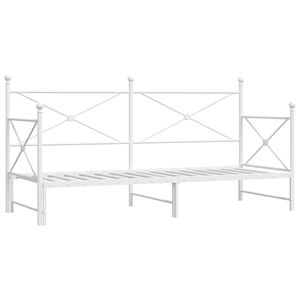 vidaXL Lit de jour avec gigogne sans matelas blanc 75x190 cm