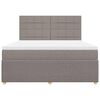 vidaXL Sommier &agrave; lattes de lit avec matelas Taupe 180x200 cm Tissu