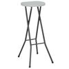 vidaXL Tabourets de bar pliables lot de 2 PEHD et acier Blanc
