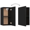vidaXL Meubles TV 2 pcs Noir 30,5x30x60 cm Bois d’ingénierie