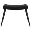 vidaXL Chaise de relaxation avec tabouret Noir Velours