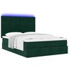 vidaXL Cadre de lit ottoman avec matelas vert fonc&eacute; 140x200 cm velours
