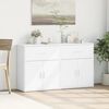 vidaXL Buffets 2 pcs blanc 60x31x70 cm bois d'ing&eacute;nierie