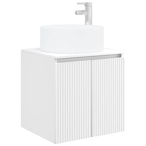 vidaXL Meuble de lavabo mural Blanc 49,5 x 44,5 x 65,5 cm
