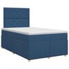 vidaXL Lit boxspring avec matelas Bleu 120 x 200 cm Tissu