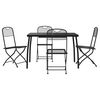 vidaXL Ensemble &agrave; manger de jardin 5 pcs anthracite m&eacute;tal maille