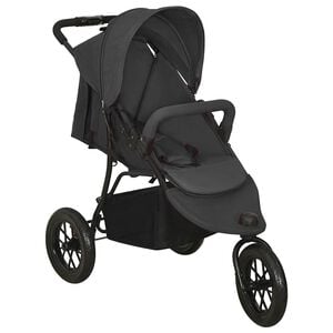vidaXL Poussette pour b&eacute;b&eacute; Anthracite Acier