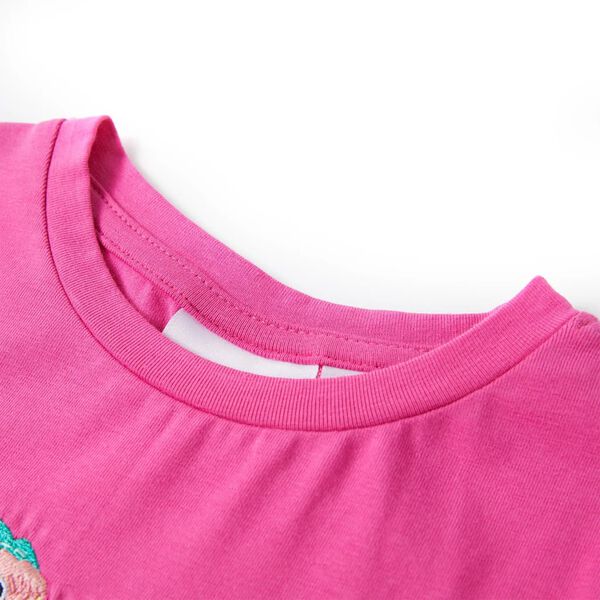 T-shirt pour enfants rose fonc&eacute; 116