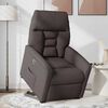 vidaXL Fauteuil inclinable électrique marron foncé tissu