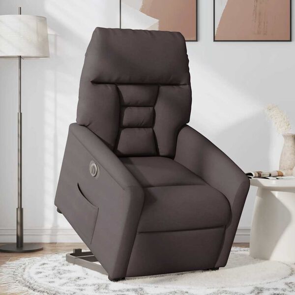 vidaXL Fauteuil inclinable électrique marron foncé tissu