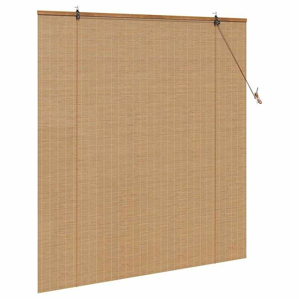 vidaXL Store enrouleur avec des rideaux Marron 150 x 160 cm Bambou