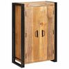 vidaXL Highboard avec portes Bois de mangue massif et brut et métal
