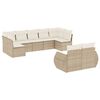 vidaXL Salon de jardin avec coussins 9 pcs beige r&eacute;sine tress&eacute;e