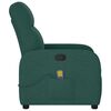 vidaXL Fauteuil de massage inclinable Vert fonc&eacute; Tissu