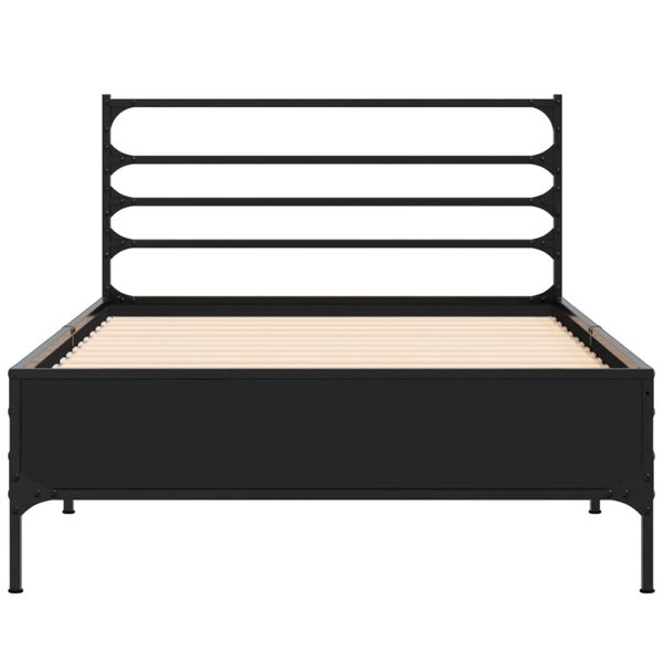 vidaXL Cadre de lit sans matelas noir 90x200 cm