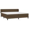 vidaXL Sommier &agrave; lattes de lit avec matelas Marron fonc&eacute; 200x200 cm