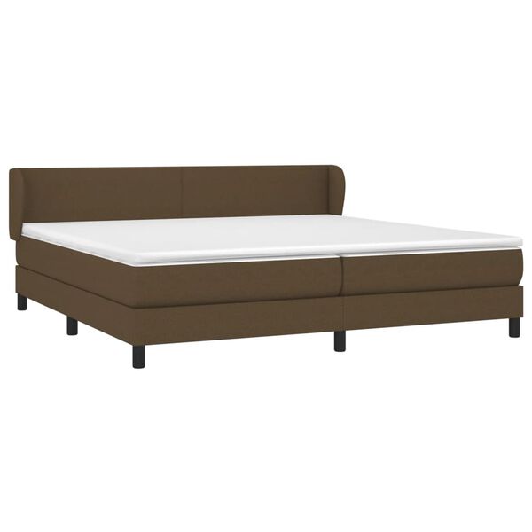 vidaXL Sommier &agrave; lattes de lit avec matelas Marron fonc&eacute; 200x200 cm